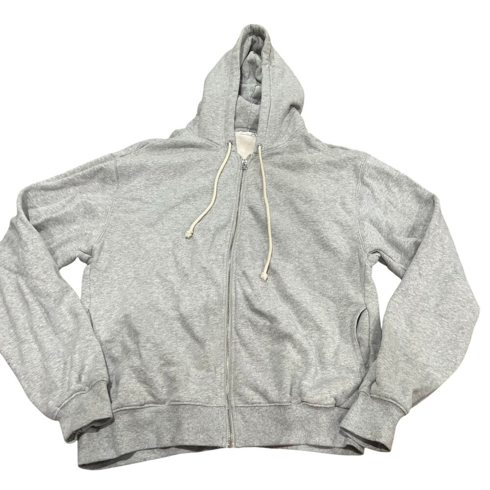 Good American Heather Gray Full Zip Sweater Size 2